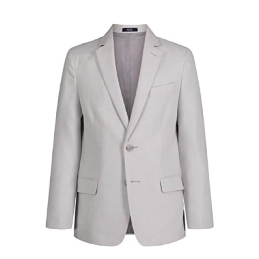 Nautica Big Boys Pindot 2 Piece Suit Set Light Grey, boy suit top and bottom 16 - Picture 5 of 12